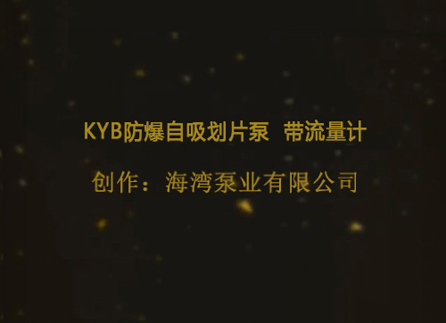 KYB防爆自吸劃片泵  帶流量計(jì)